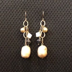 14 kt gf Freshwater Champagne Pearl Earrings
